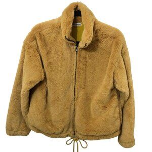 Dainty Hooligan Super Soft Faux Fur Full-Zip Long Sleeve Drawstring Hem Jacket S